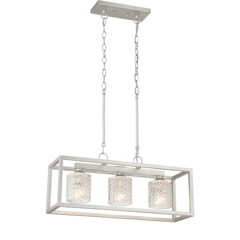 Jazette 3 - Light Kitchen Island Rectangle Chandelier