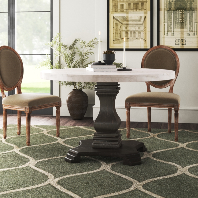 Julian Round Glass Top Dining Table
