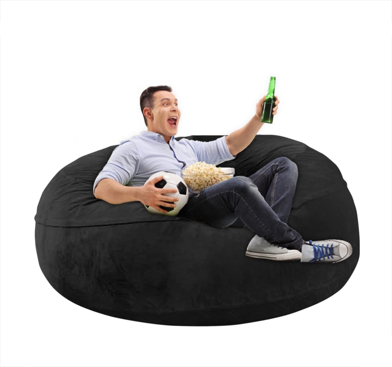 Jumbo Bean Bag Cover - Soft And DIY -2-Way Zipper For Easy Disassemble And Wash
