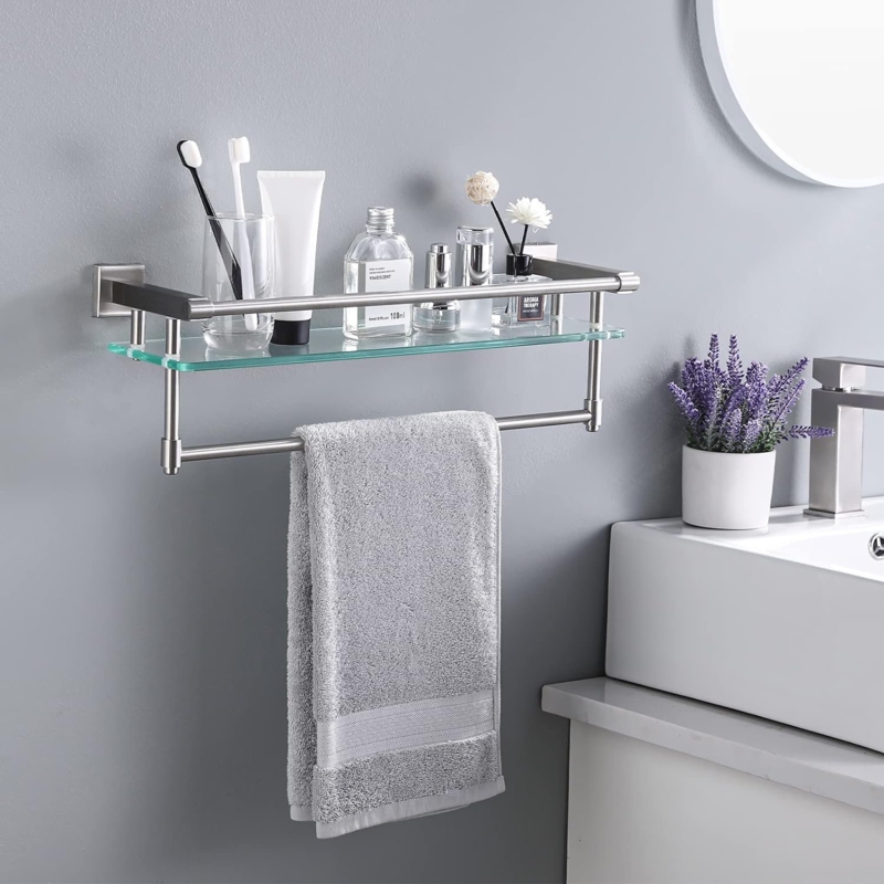 Katerena Floating Shelf with Towel Bar