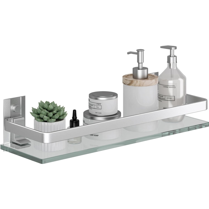 Kaviyon Floating Shelf with Towel Bar