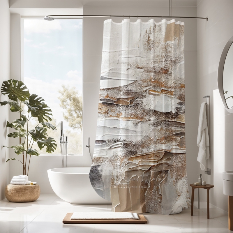 Kaydance Abstract Shower Curtain