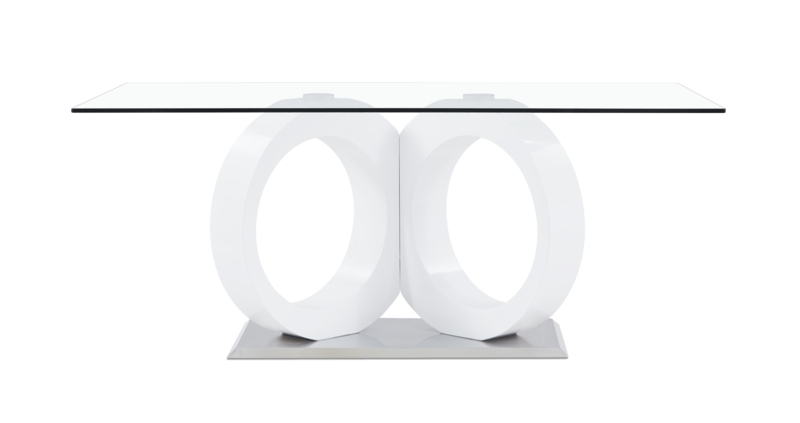 Kealey Glass Top Dining Table