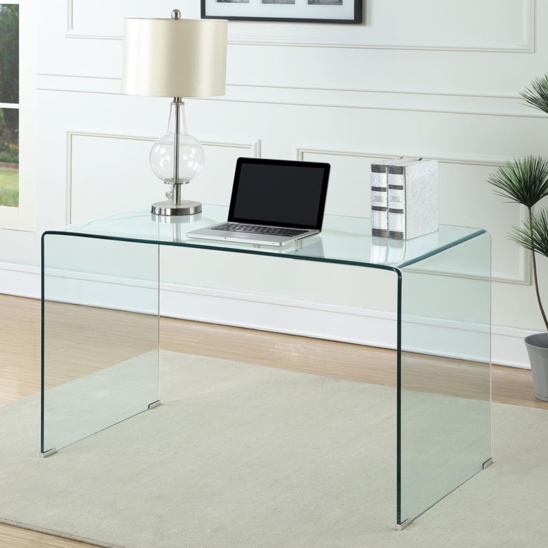 Kynadee Glass Writing Desk in Clear