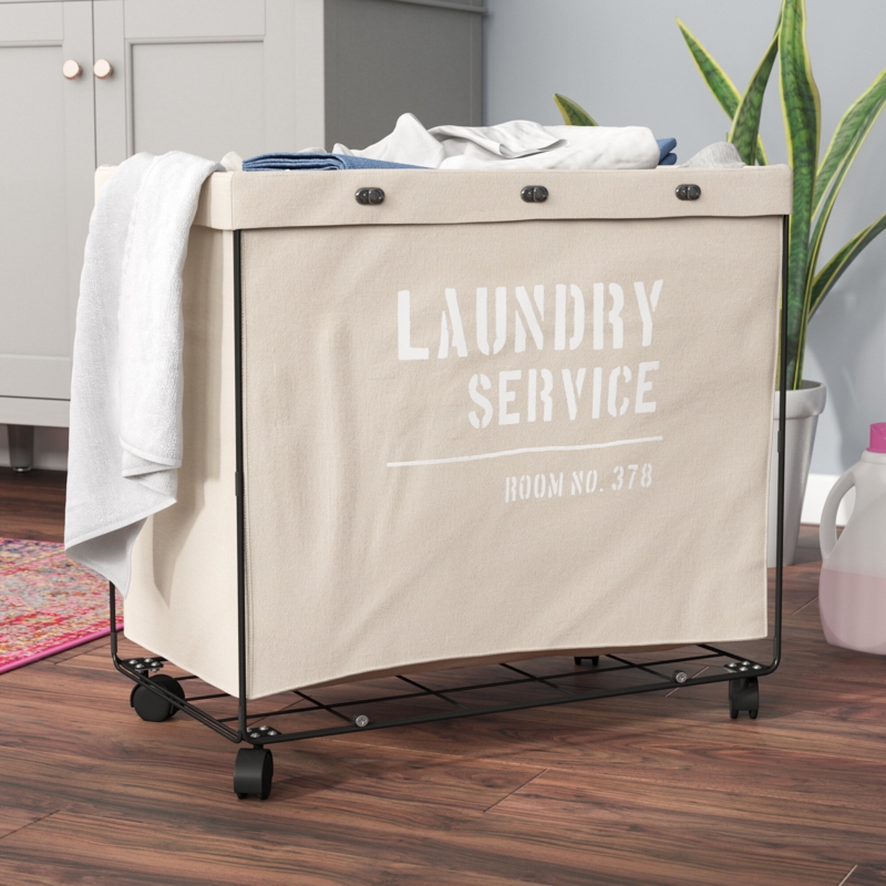 Lanham Rolling Laundry Hamper