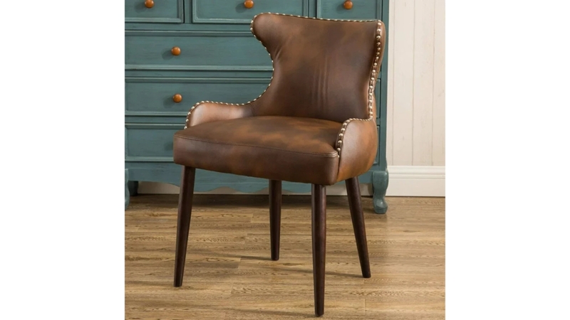 Laurinda Faux Leather Wingback Chair