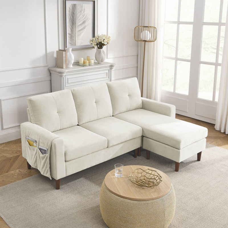 Madasin 80'' Chenille Modular Sofa Chaise