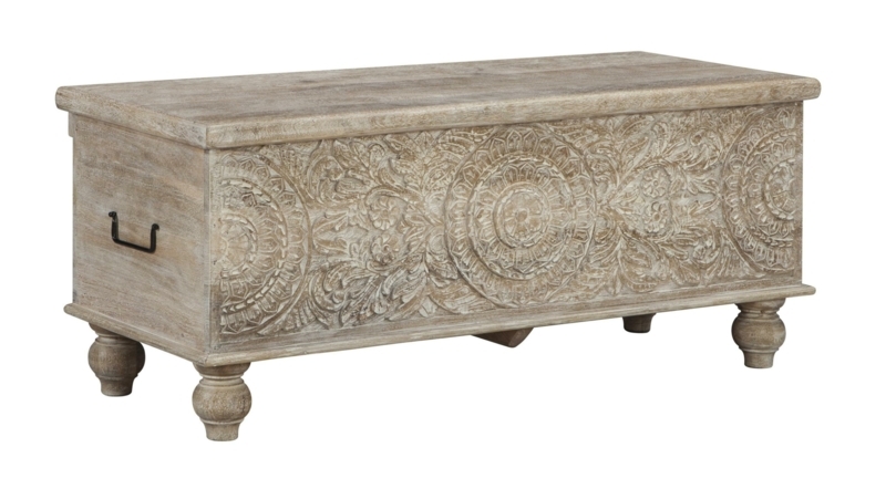 Maida Solid Wood Storage Bench