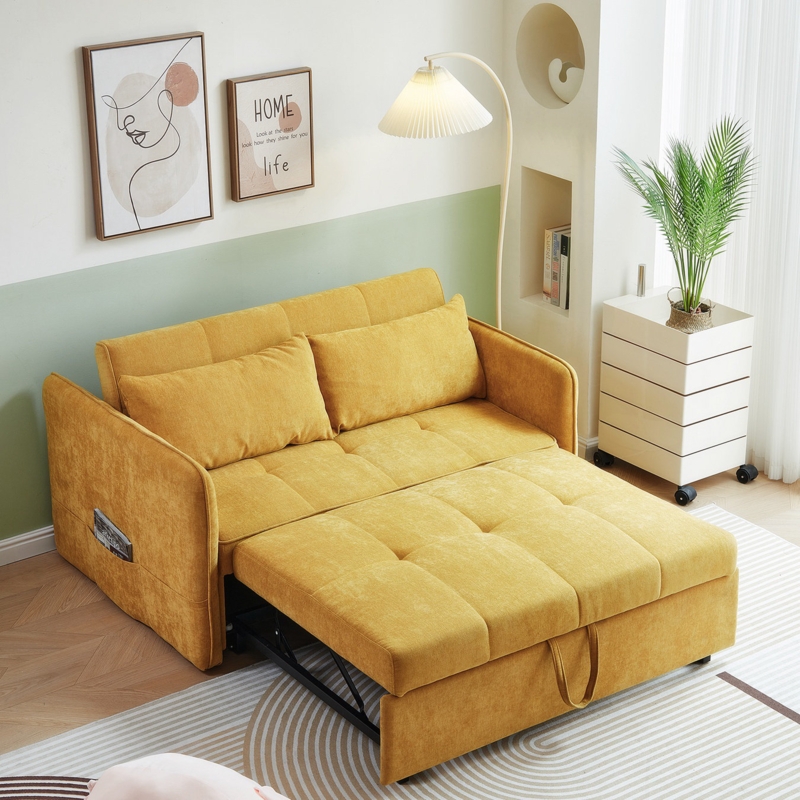 Manitook 53.61'' Chenille Sleeper Sofa Sofa Bed Pull Out Couch