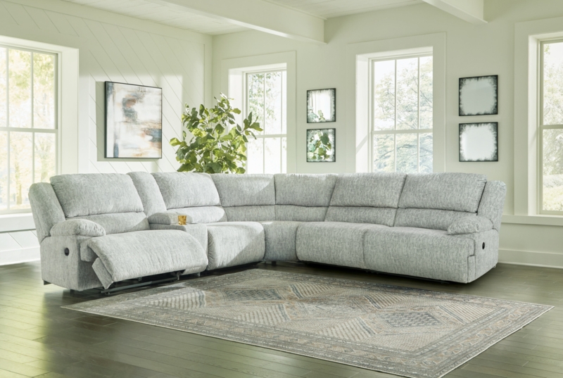 McClelland 6 - Piece Upholstered Power Reclining Sectional