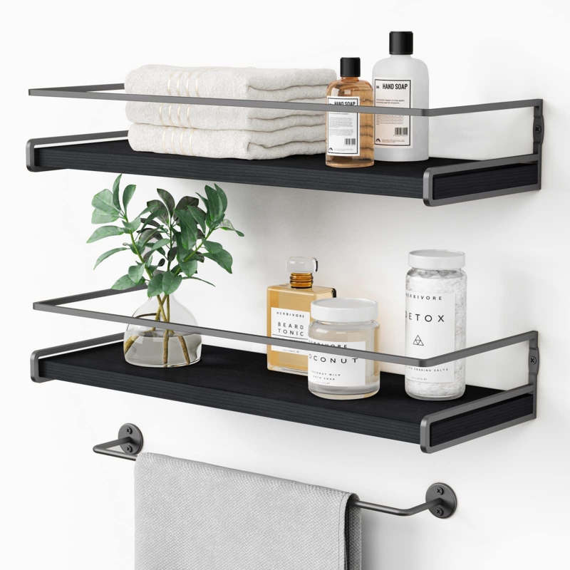 Moundridge 2 Piece Floating Shelf with Towel Bar