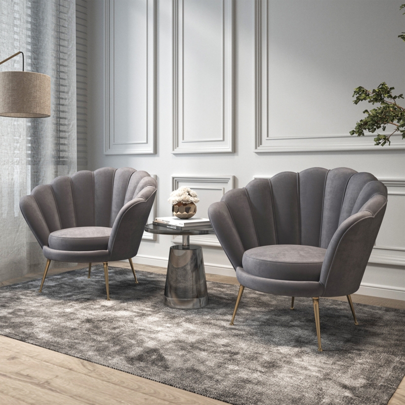 Naoise Velvet Barrel Chair