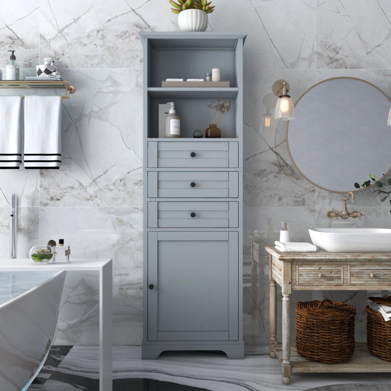 Nathasja Freestanding Linen Cabinet