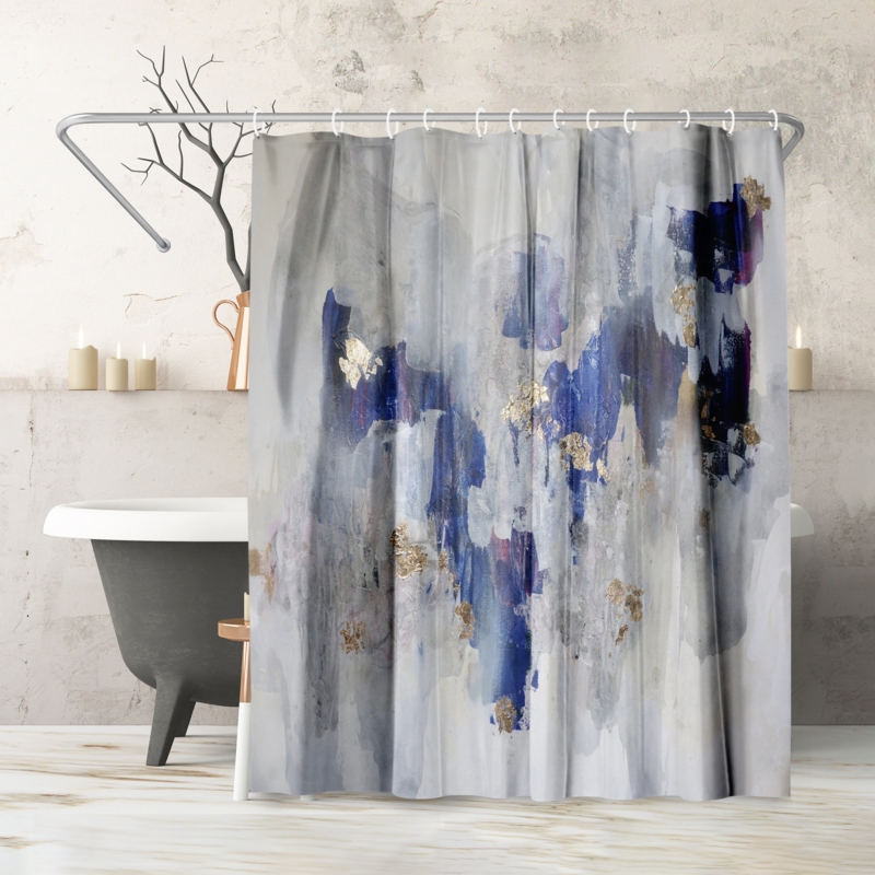 Nature Shower Curtain Heron by Rachel McNaughton