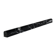 Nero Marquina 0.5'' L x 12'' W Marble Round Tile Trim