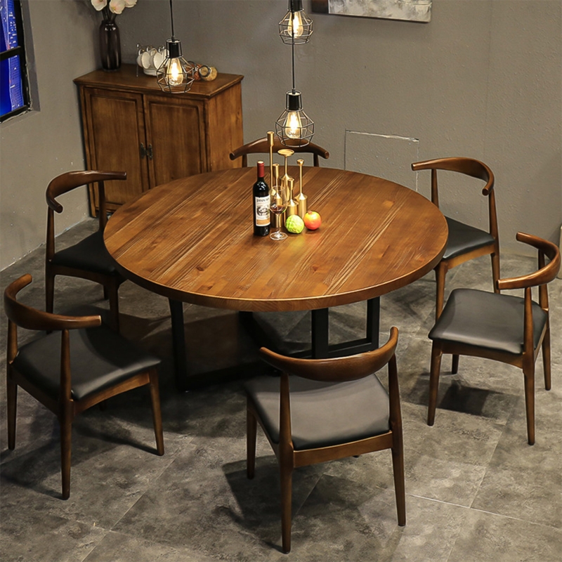 Nieisha 7 - Piece Solid Wood Trestle Dining Set
