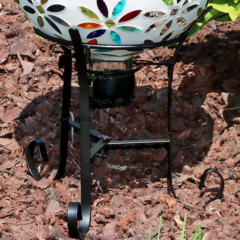 Norris Weather Resistant Metal Abstract Gazing Ball Stand