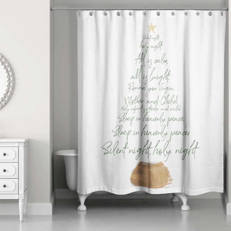 Nueva Silent Night Tree Shower Curtain