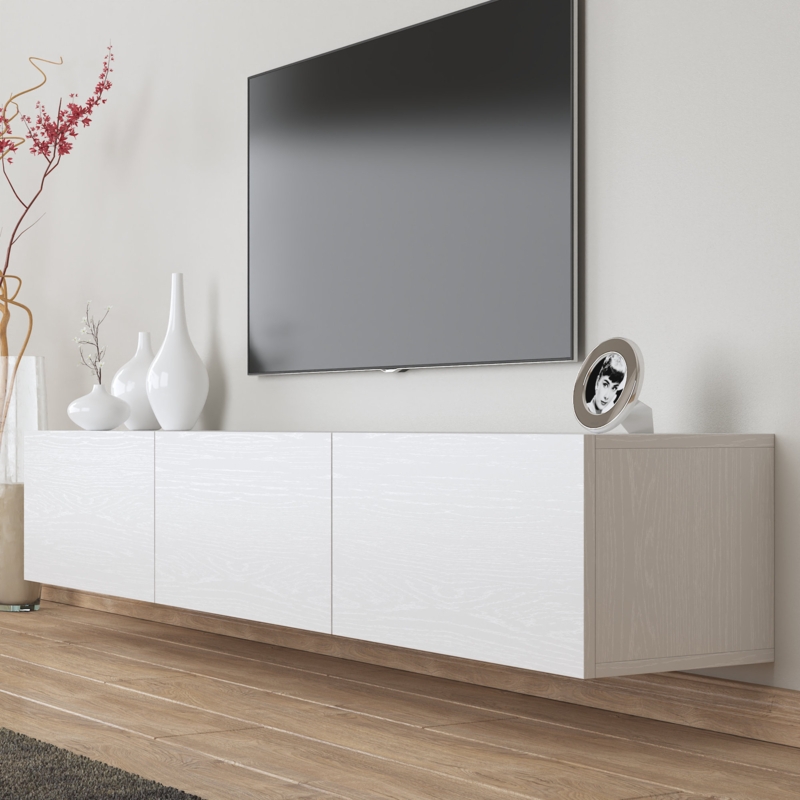 Ondina Modern Floating Tv Stand Up to 80'' TV's Wall Mount Console Table