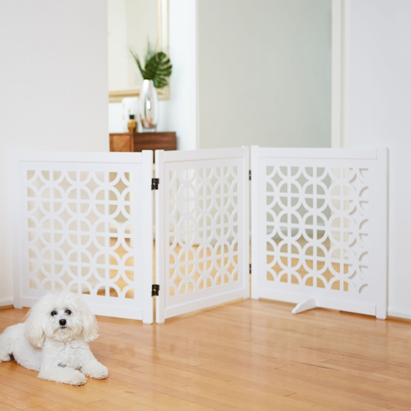 Palm Springs Wood Free Standing Pet Gate