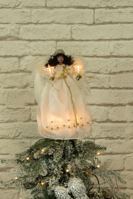 Philomena Fabric Tree Topper - Lighted