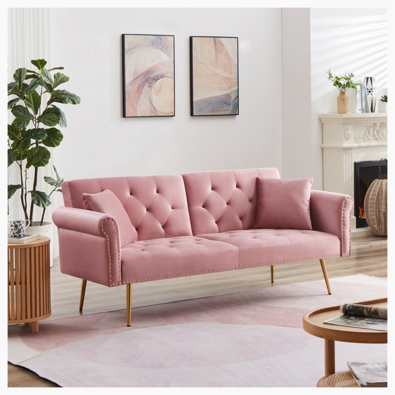 Polytimi 70.07'' Velvet Loveseat