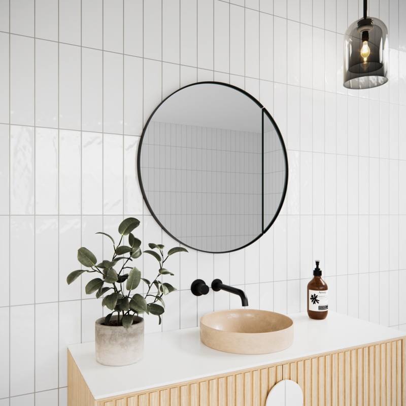 Recessed or Surface Mount Framed One Door Medicine Cabinet
