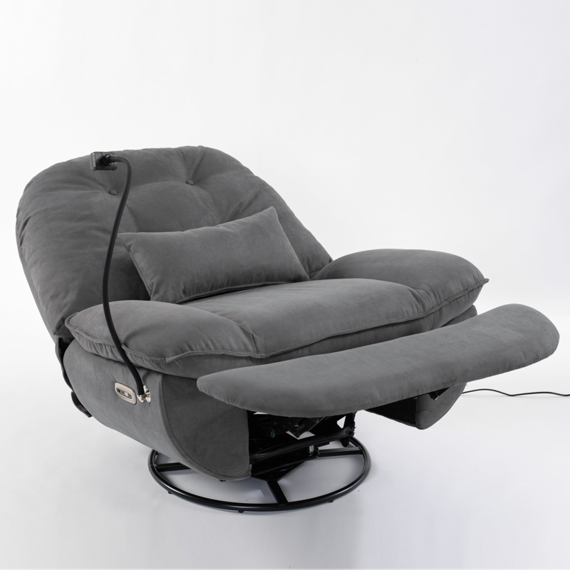 Rhowyn Power Ergonomic Recliner 360 Degree Swivel Glider Sofa