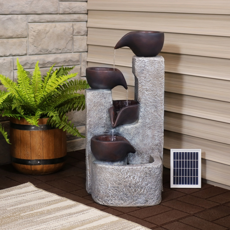 Ringwood Weather Resistant Floor Fountain with Light
