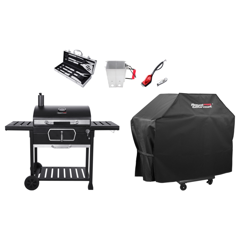 Royal Gourmet 30" Built-in Barrel Charcoal Grill 6 Piece Set