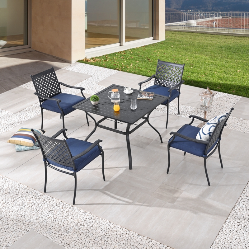 Rusi 4 - Person Square Outdoor Dining Set with Cushions
