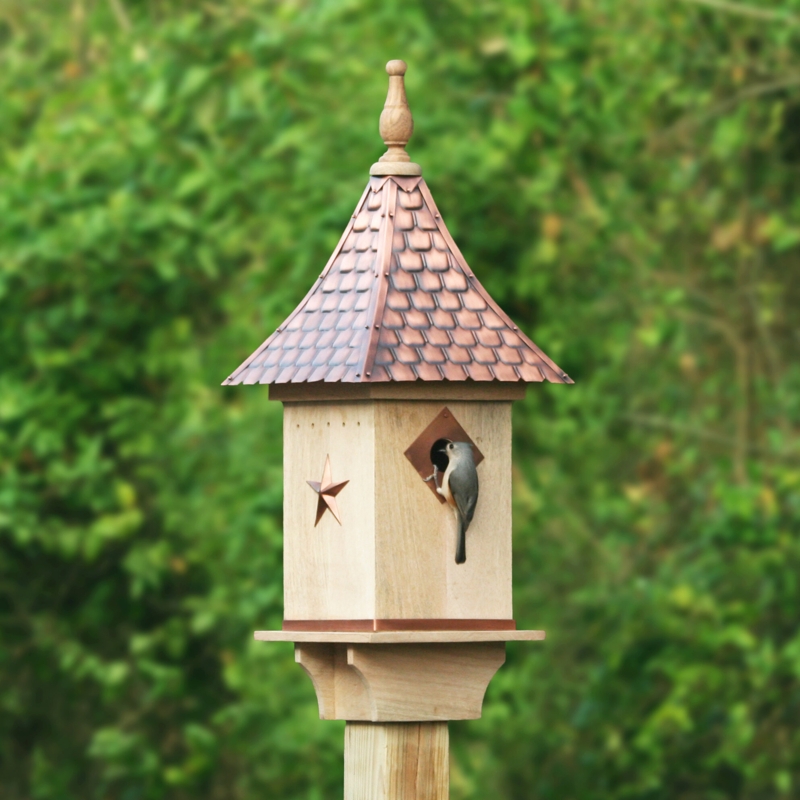 Sansa 29'' H x 14'' W x 14'' D Post Fade Resistant Birdhouse