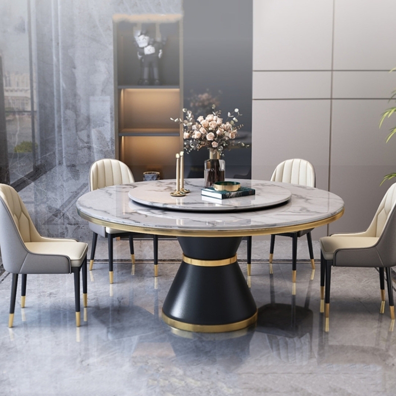 Sarith 7 - Piece Faux Marble Top Pedestal Dining Set
