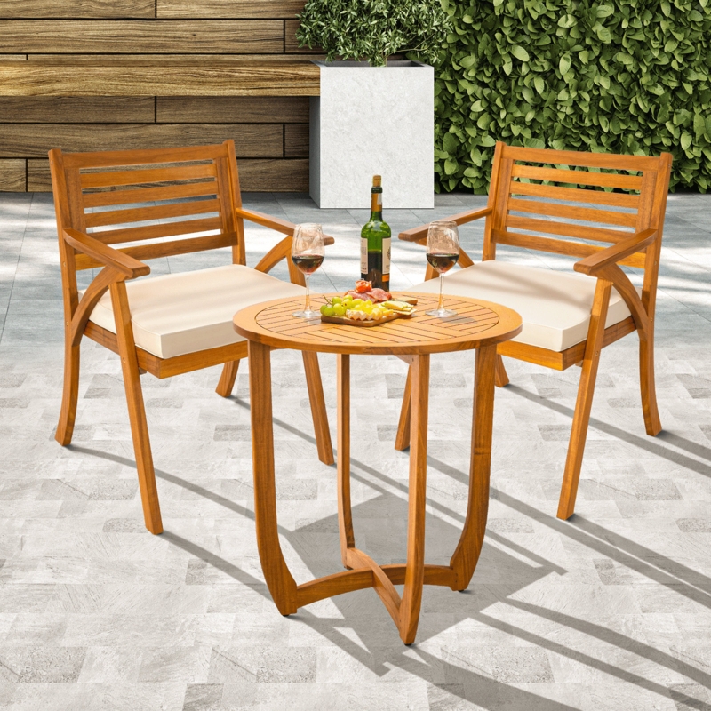 Sauvage 2-Person Patio Dining Set with Cushions: Heavy Duty and Easy Assembly