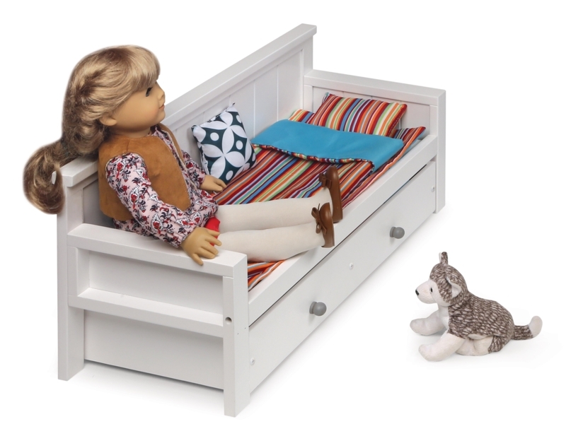 Sofa Daybed with Trundle for 18 inch Dolls Foter