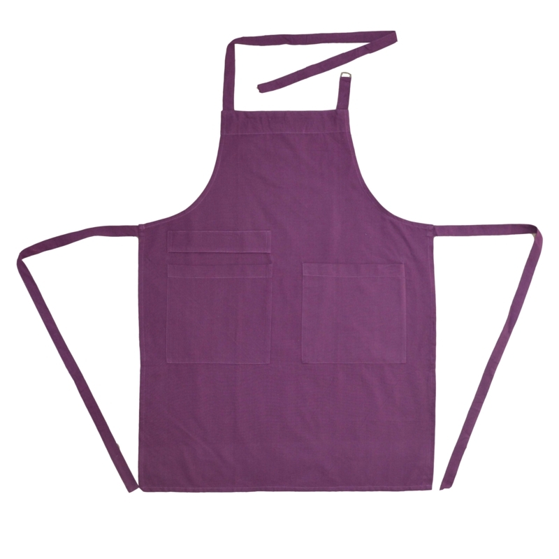 Solid Color Cotton Bib Apron