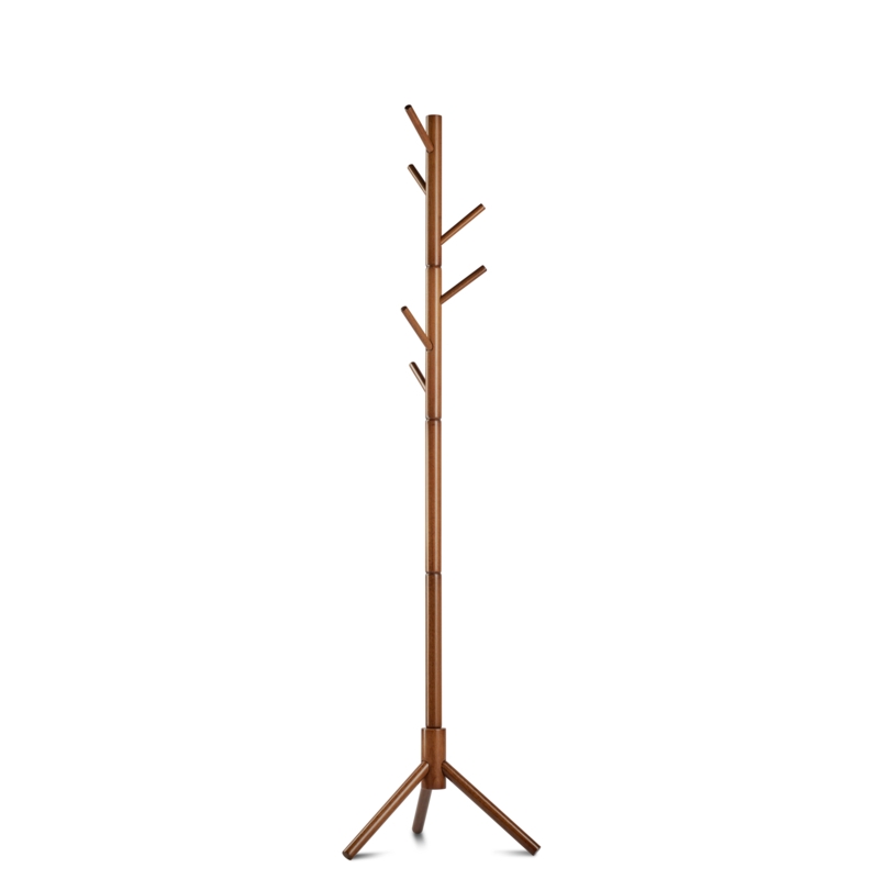Solid Wood Freestanding 6 - Hook Coat Rack