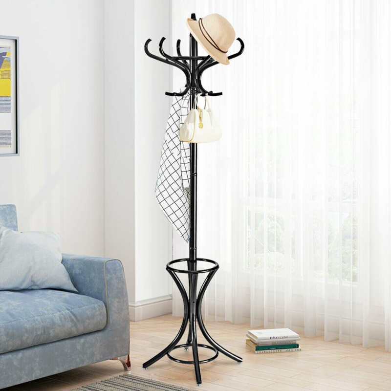 Solid Wood Freestanding Coat Rack