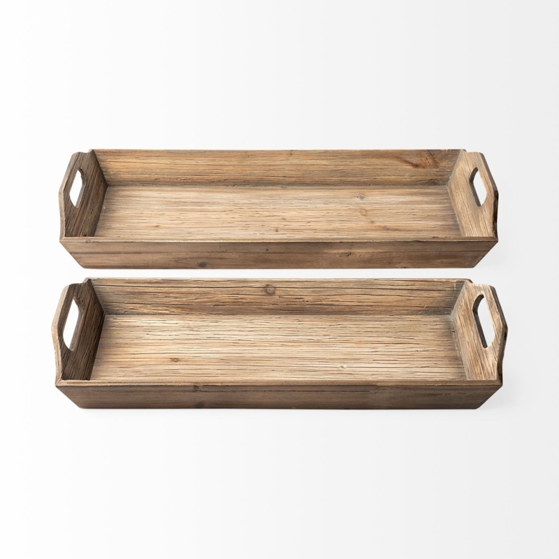 Stubblefield Solid Wood Tray - Set of 2