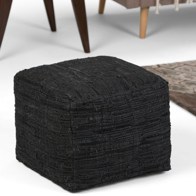 Sumpter Leather Pouf