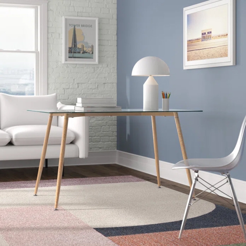 Sydenham Glass Top Metal Base Writing Desk