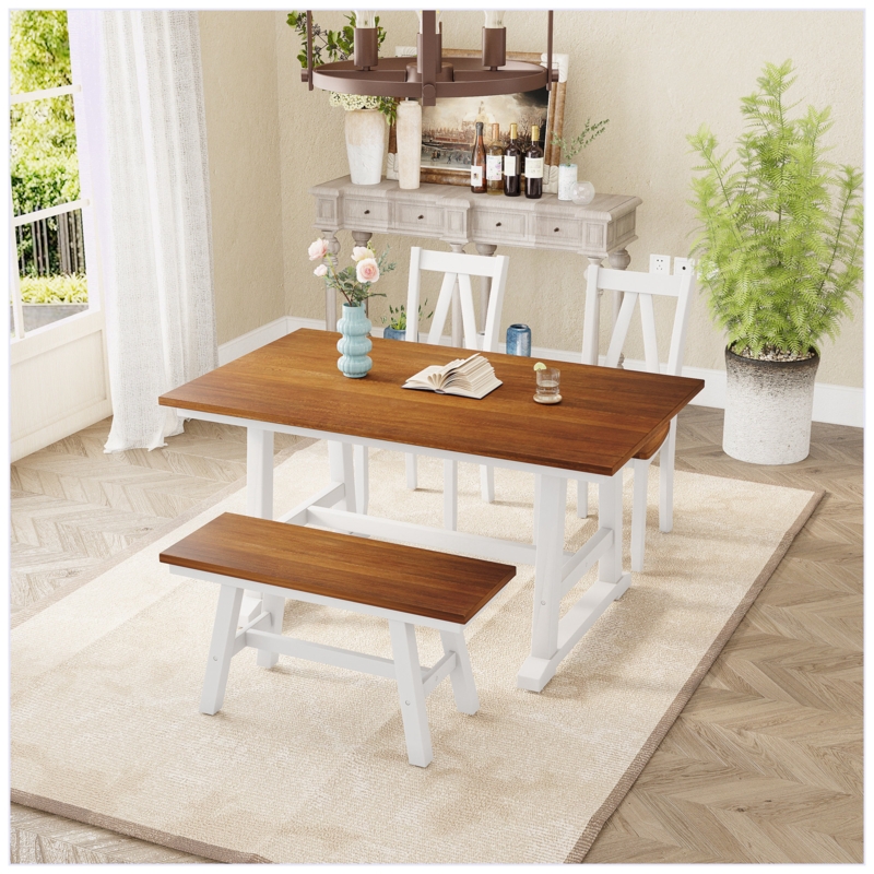 Tiofila 6 - Piece Trestle Dining Set