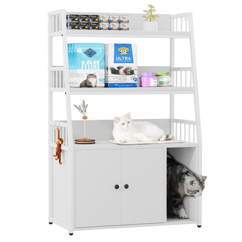 Tucker Murphy Pet Rustic Litter Box Enclosure With Shelves