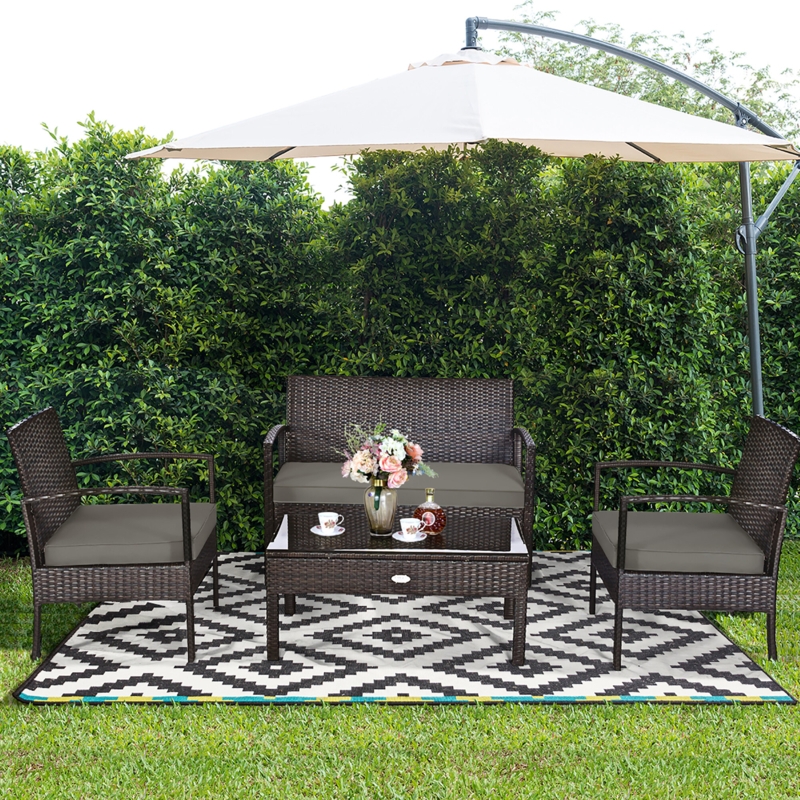 Valerian 4 - Person Outdoor Seating Group with Cushions