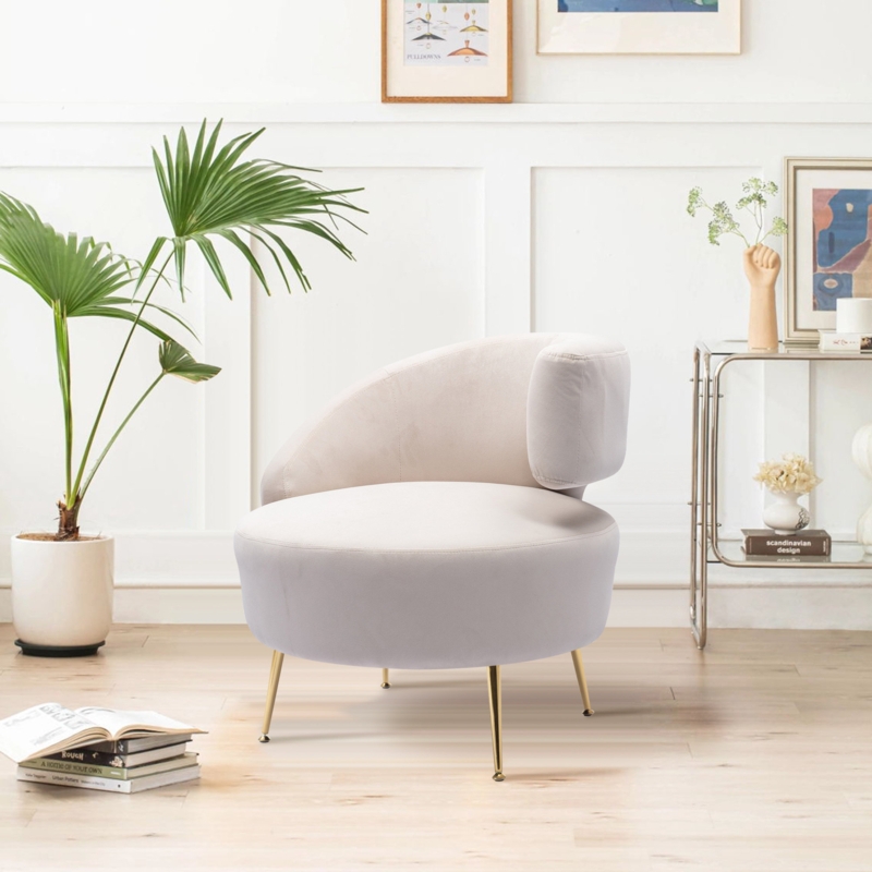 Velvet Barrel Chair