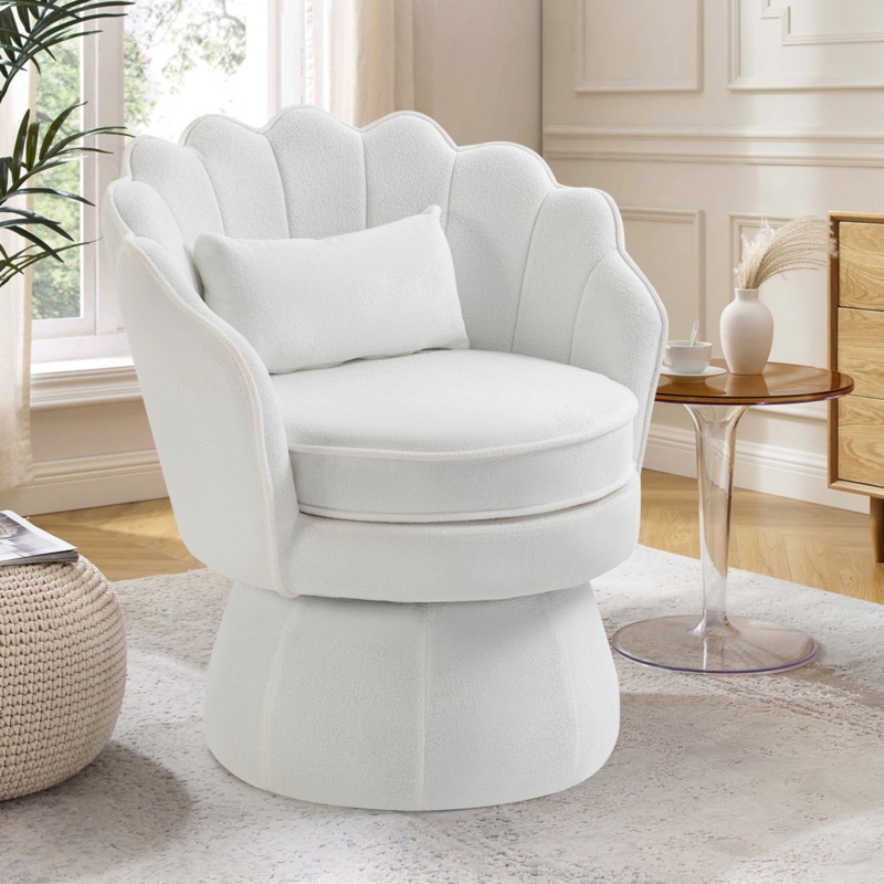 Velvet Swivel Armchair