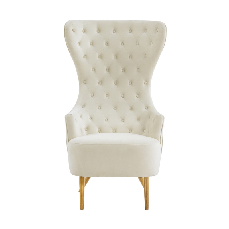 Velvet Wingback Chair