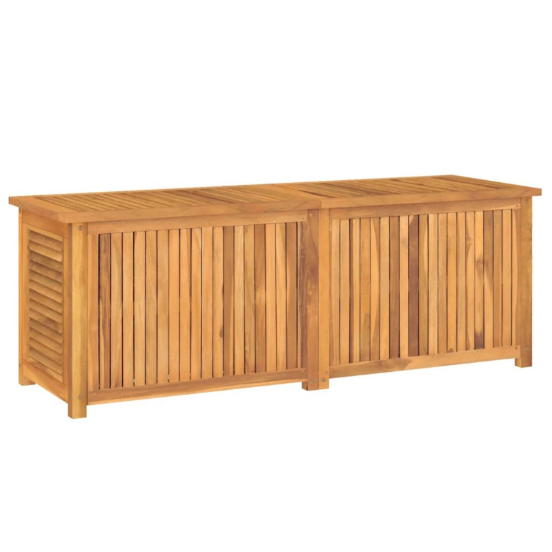 VidaXL Teak Solid Wood Storage Bench in Brown