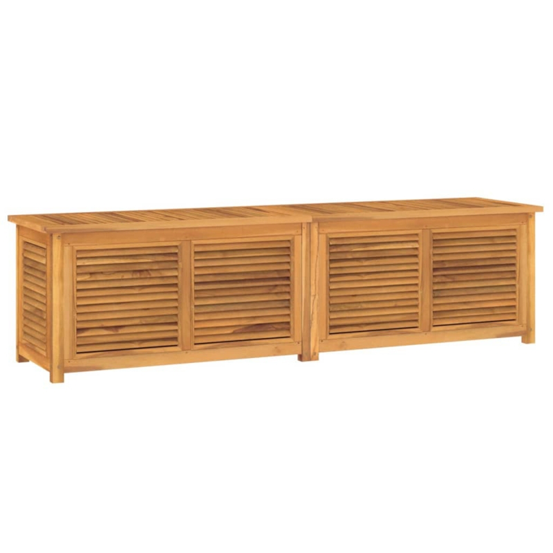 VidaXL Teak Solid Wood Storage Bench in Brown