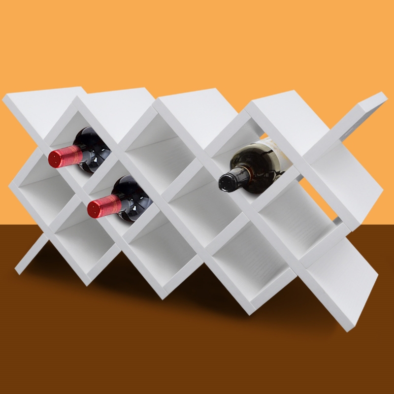 Wall-Mounted Wine Holder Shelf  Can Hold Multiple Bottle Storage